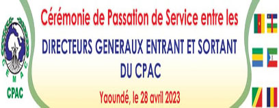 banderole passation de service entre DG sortant et entrant yde avril 2023